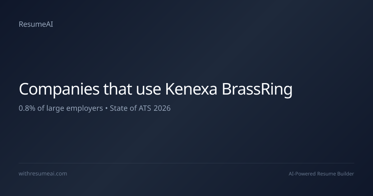 Which Companies Use Kenexa BrassRing? Full List of 6+ Employers (2026 ...