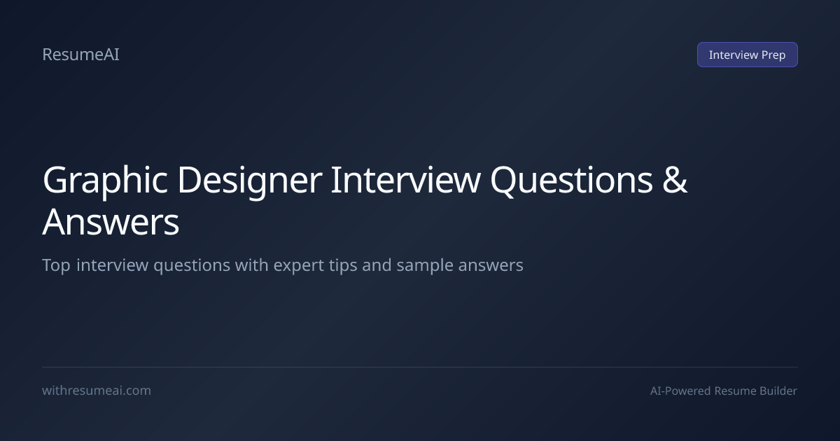 Graphic Designer Interview Questions & Answers (2026) | ResumeAI